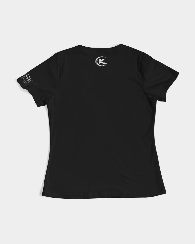 Kadobe Women I Bragg With Swag Black Short Sleeve Crew Neck T Shirt