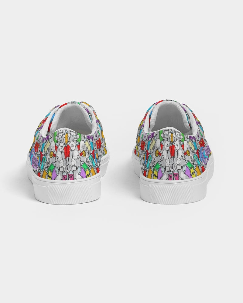 Kadobe Street Skull Graffiti Men’s Lace Up Canvas Shoe