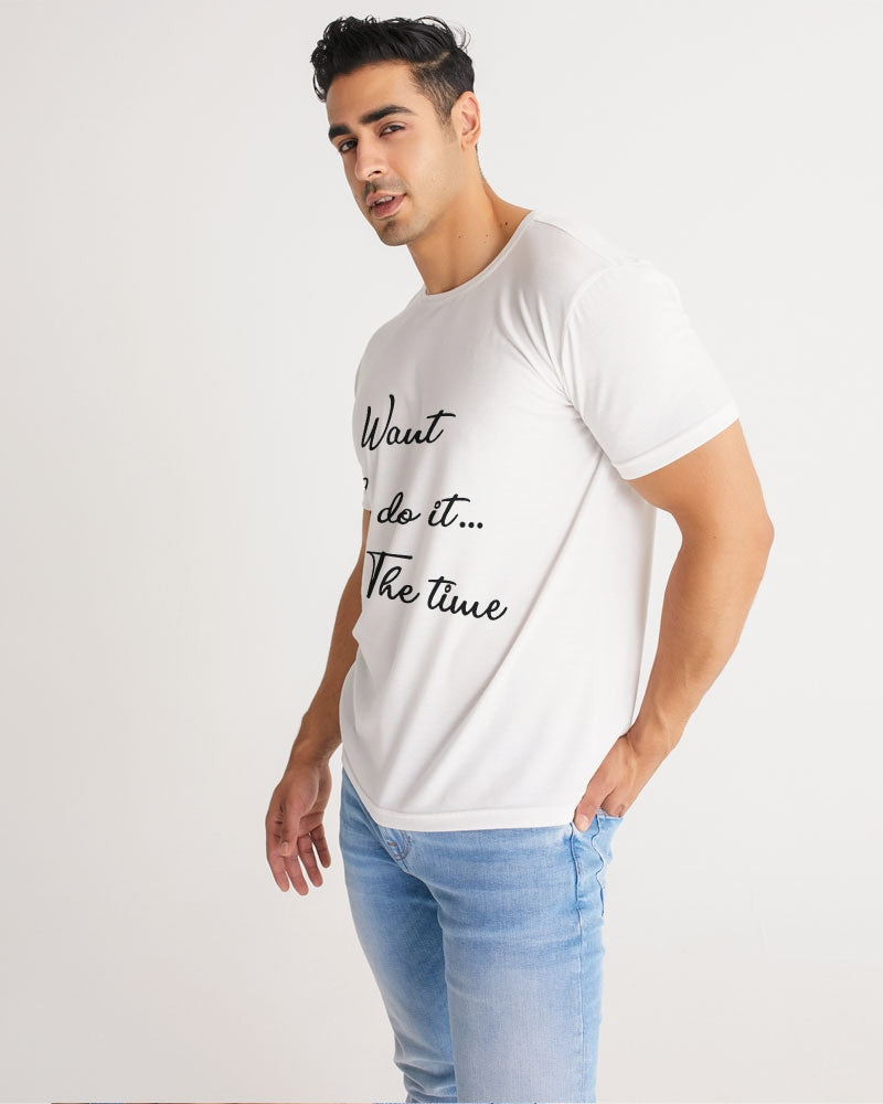Kadobe Want He Do It All The Time Short Sleeve Crew Neck T Shirt