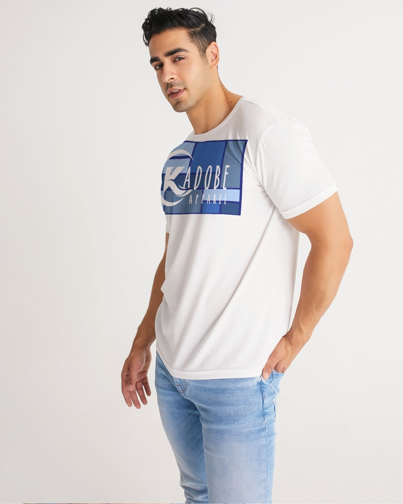 Exclusive Kadobe 2.0 Abstract Blue Boxes Logo Short Sleeve Crew Neck T Shirt