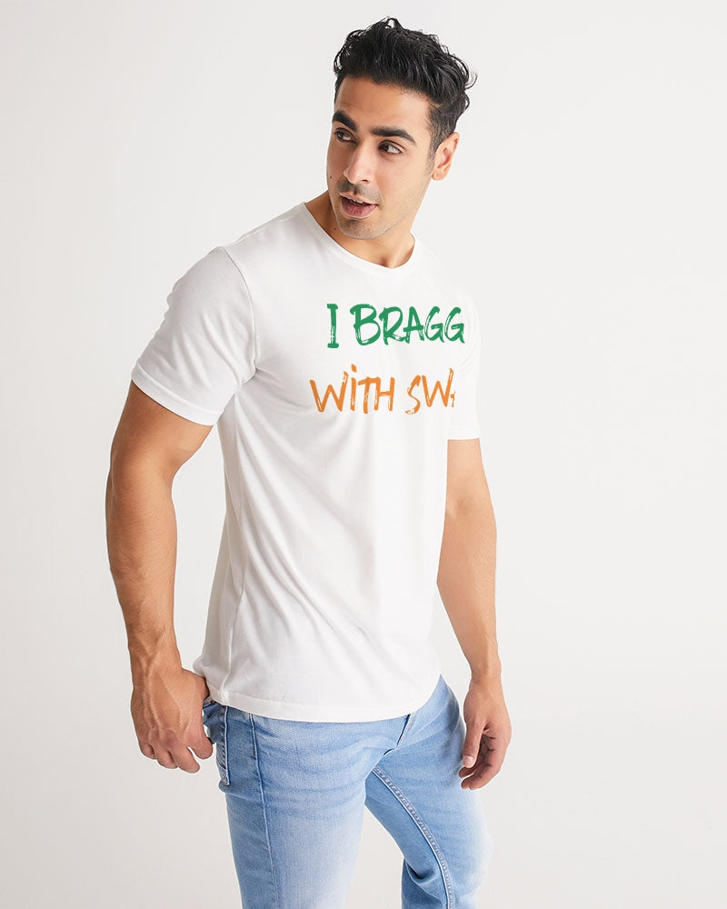 Kadobe I Bragg With Swag White Crew Neck Short Sleeve T Shirt