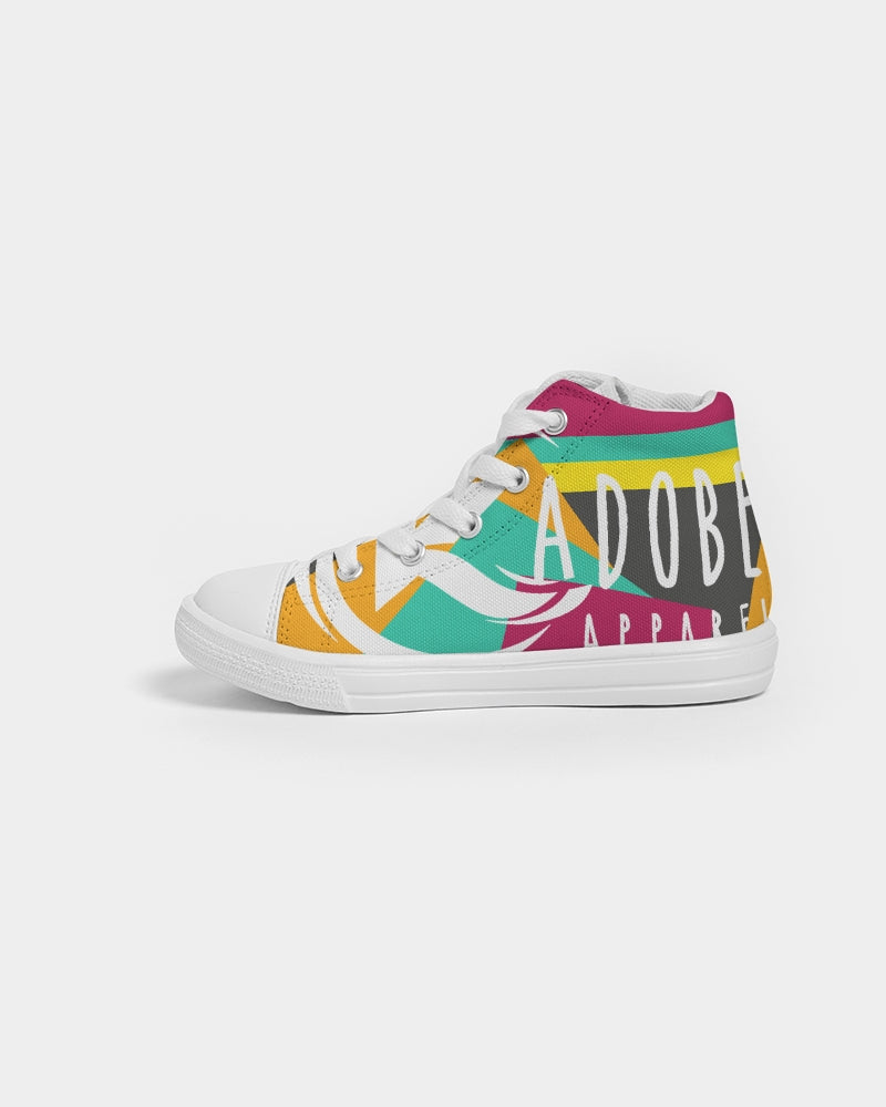 Exclusive Kadobe Modern Stripe Concept 2.0 Logo Kids High Top Canvas Shoe