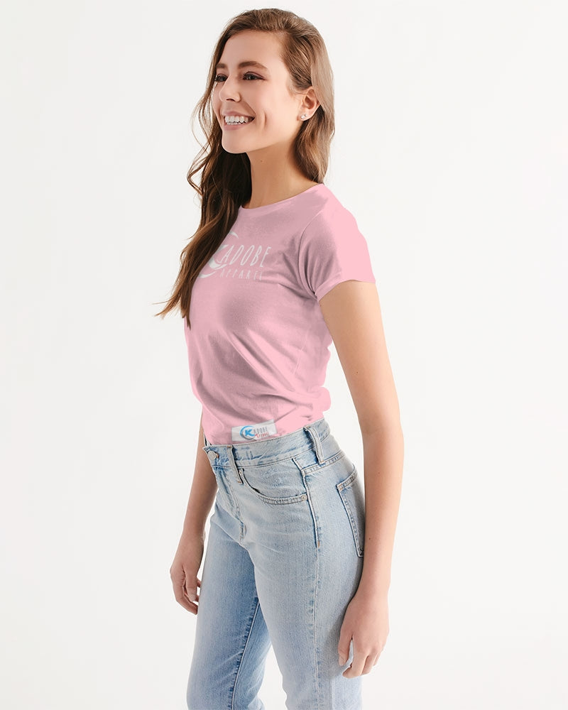 Kadobe Classic Pink Women’s Short Sleeve Crew Neck T-Shirt