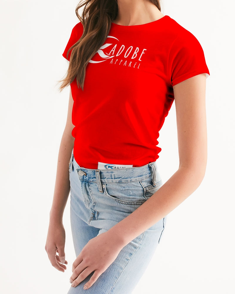 Kadobe Classic Red Women’s Short Sleeve Crew Neck T-Shirt