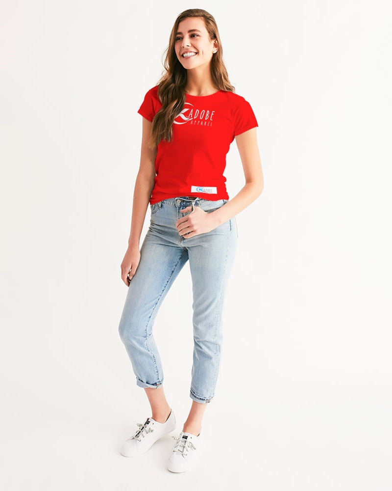 Kadobe Classic Red Women’s Short Sleeve Crew Neck T-Shirt