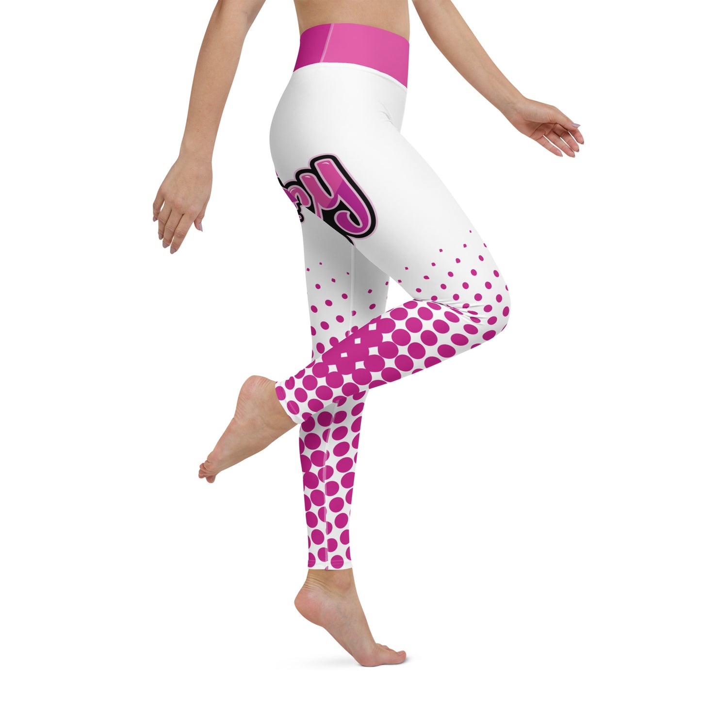 Juicy Yoga Leggings pink and white