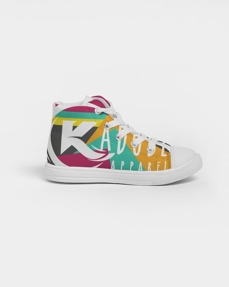 Exclusive Kadobe Modern Stripe Concept 2.0 Logo Kids High Top Canvas Shoe