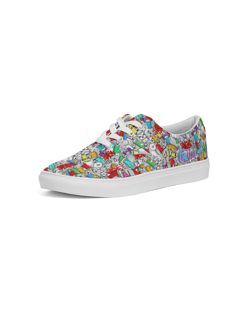Kadobe Street Skull Graffiti Men’s Lace Up Canvas Shoe