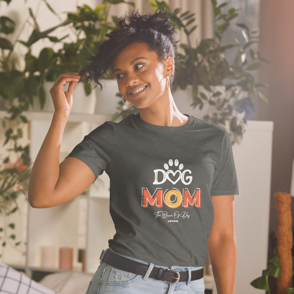 Short-Sleeve Dog Mom Tee for Women
