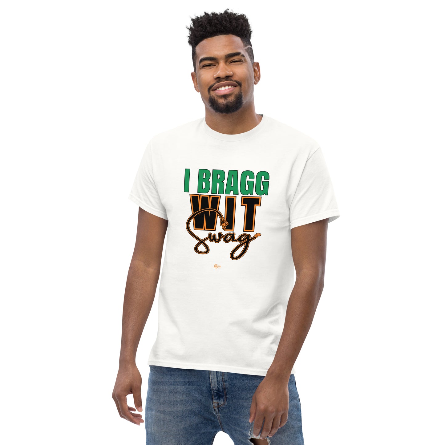 Unisex classic tee I BRAGG WIT SWAG White 3.0