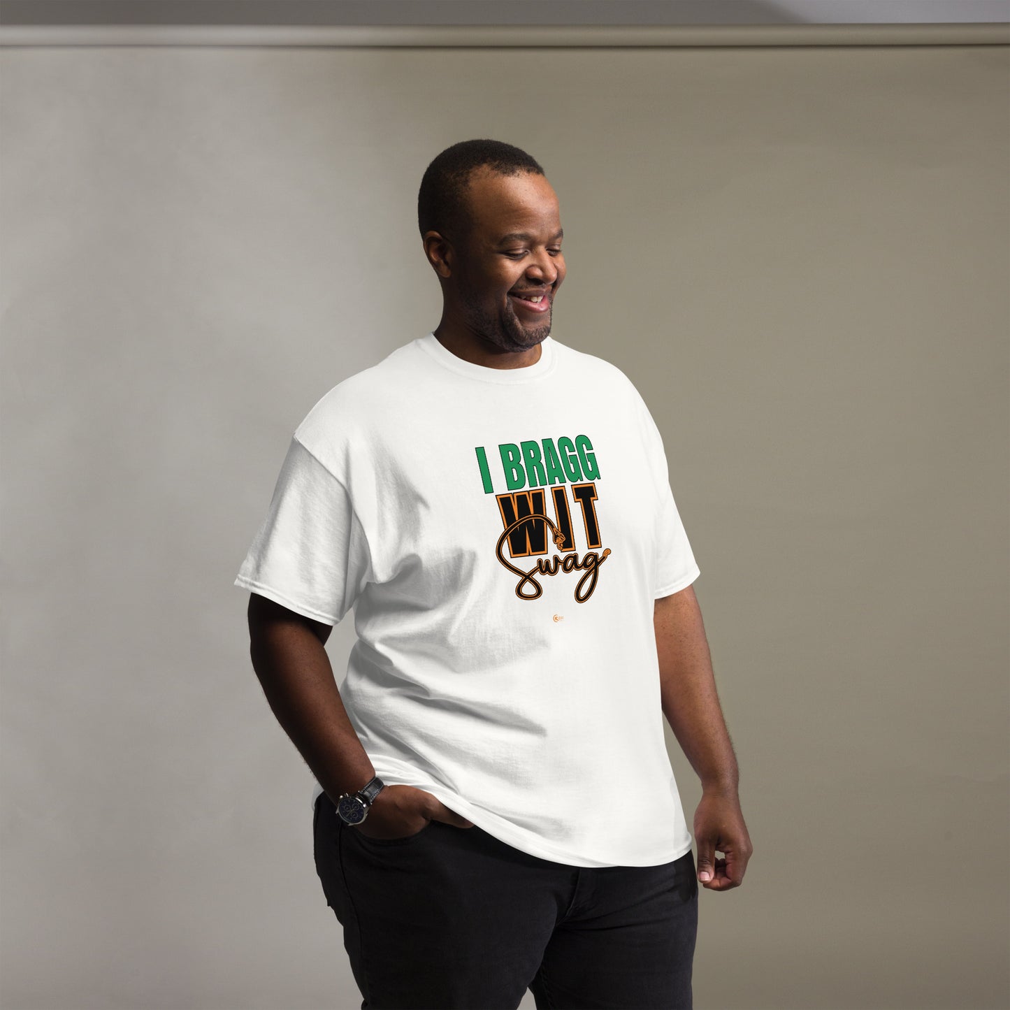 Unisex classic tee I BRAGG WIT SWAG White 3.0