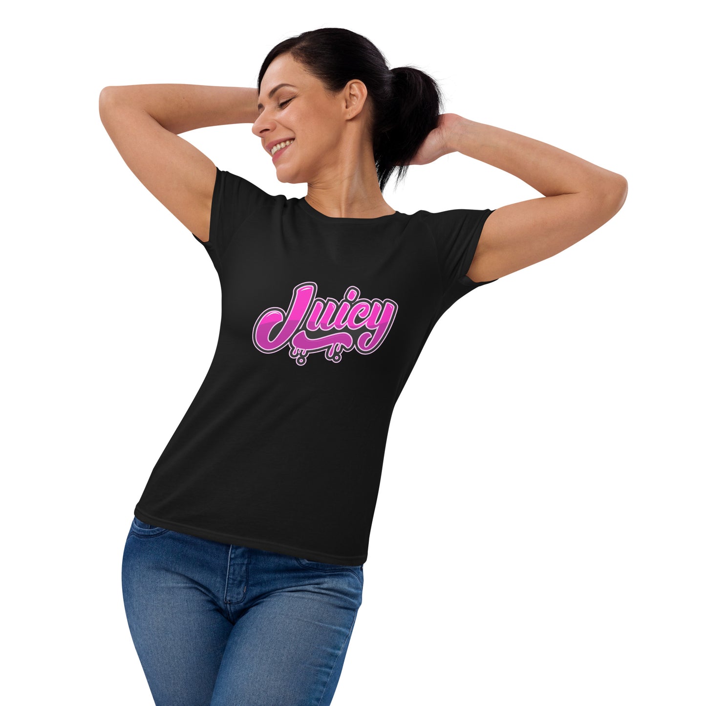 Women’s short sleeve t-shirt Black & Pink Juicy