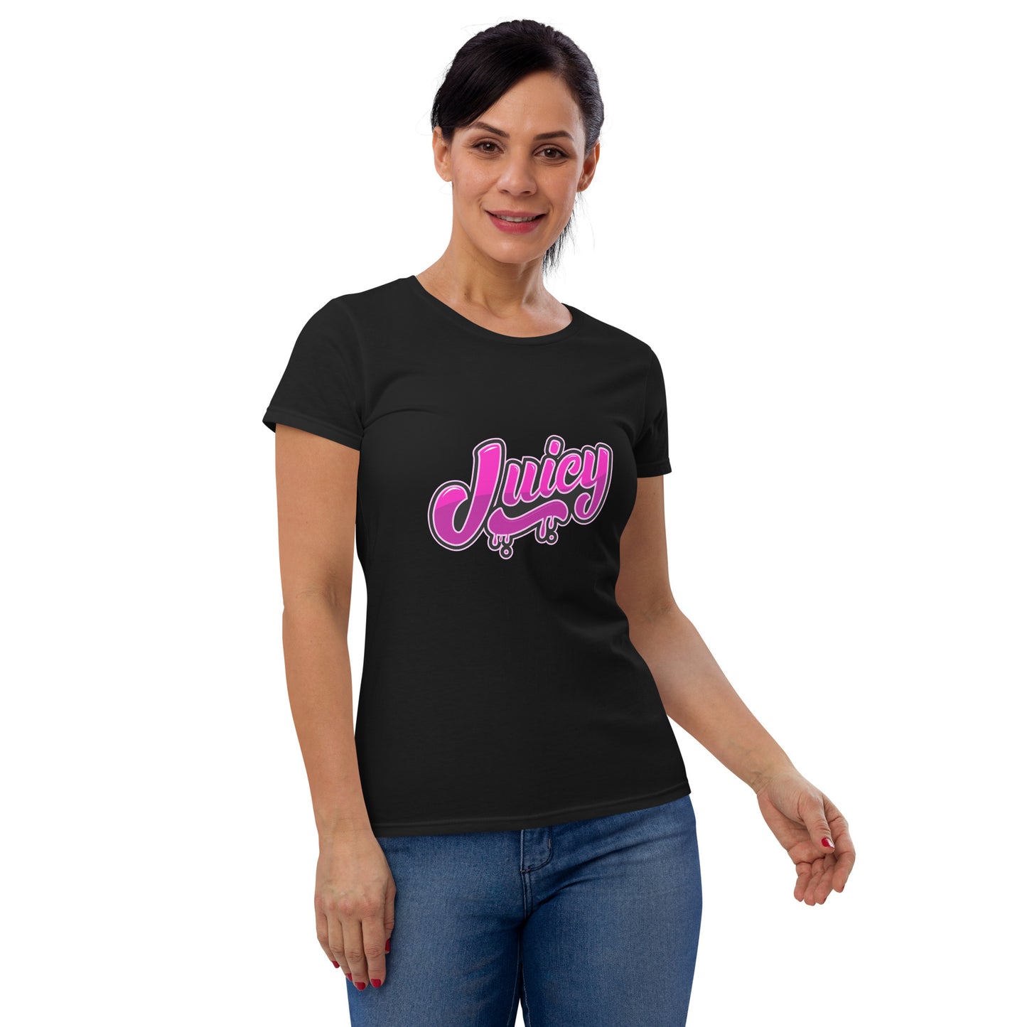 Women’s short sleeve t-shirt Black & Pink Juicy