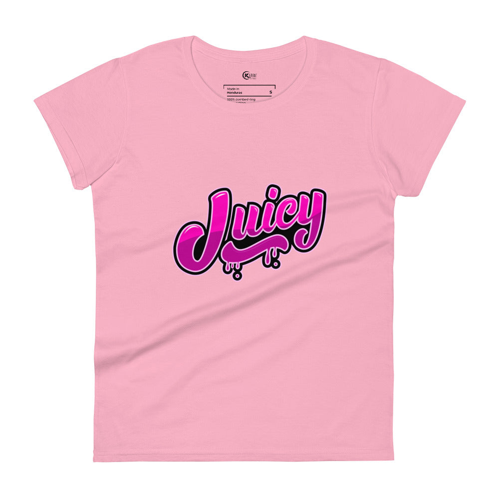 Women’s short sleeve t-shirt Pink and Black Juicy