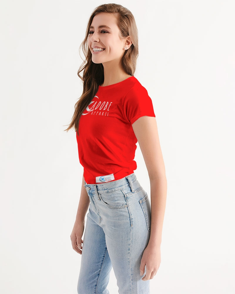 Kadobe Classic Red Women’s Short Sleeve Crew Neck T-Shirt