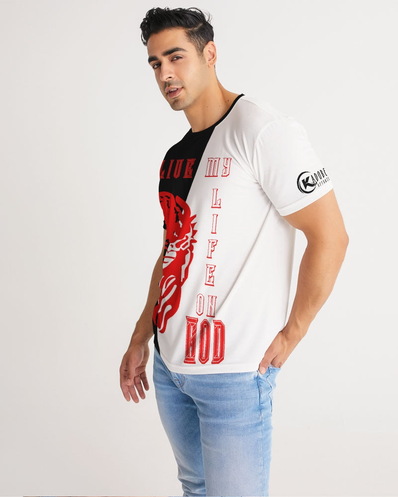 Kadobe I Live My Life On God Crew Neck Short Sleeve T Shirt