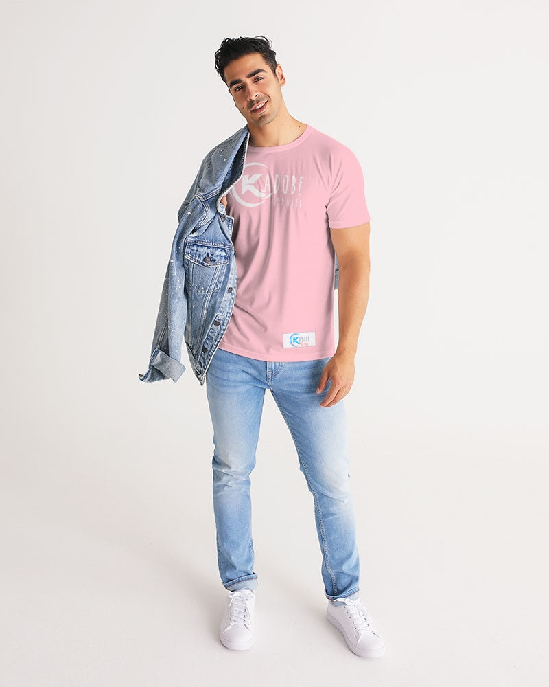 Kadobe Classic Pink Men Short Sleeve Crew Neck T-Shirt