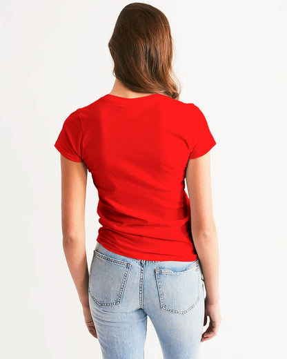Kadobe Classic Red Women’s Short Sleeve Crew Neck T-Shirt