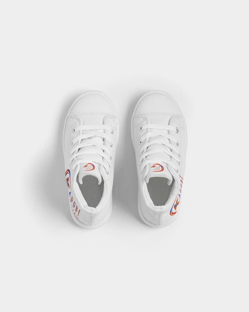 Exclusive Kadobe Orange Frenzy Logo Kids High-Top Canvas Shoe
