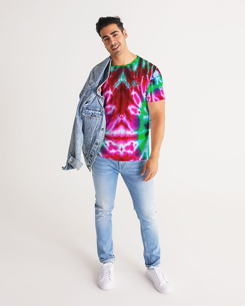 Kadobe Retro Tie Dye Short Sleeve Crew Neck T Shirt