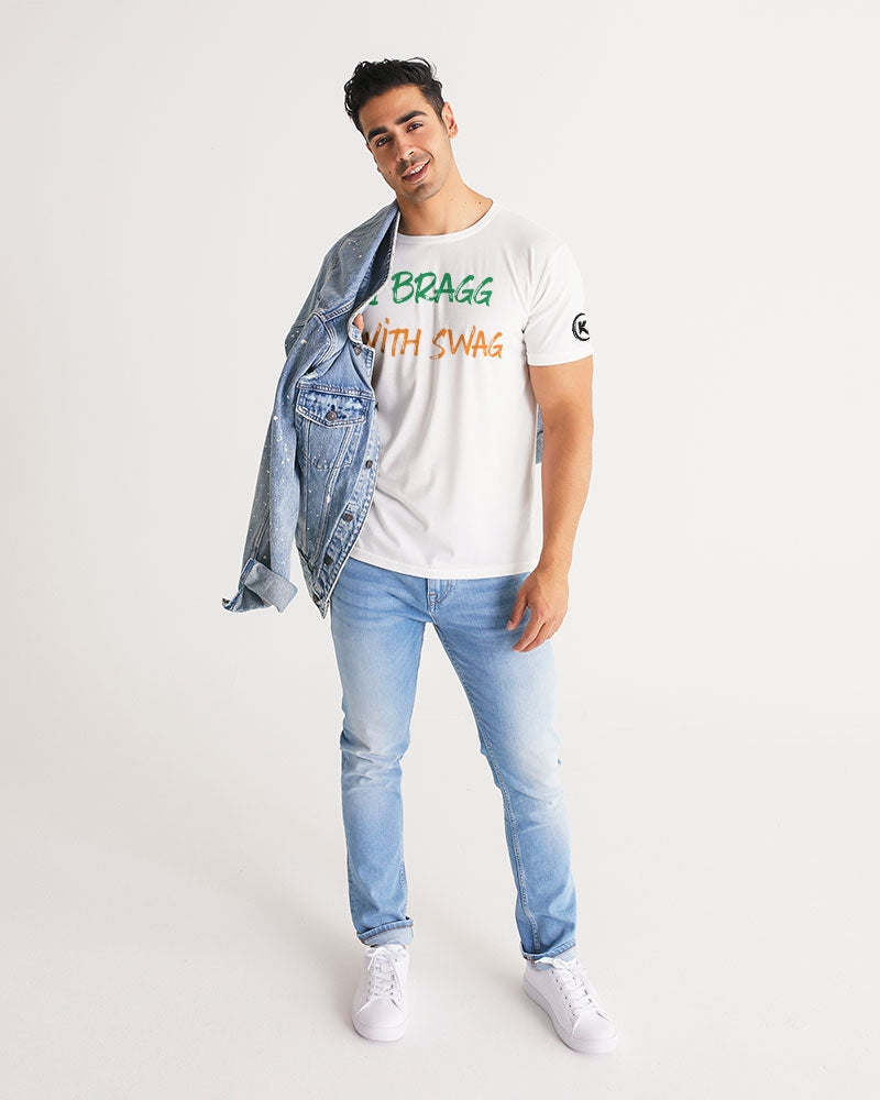Kadobe I Bragg With Swag White Crew Neck Short Sleeve T Shirt