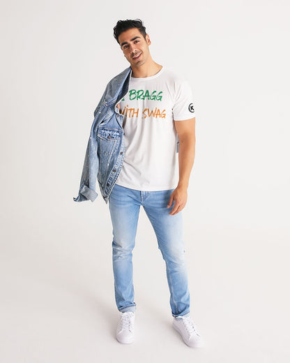 Kadobe I Bragg With Swag White Crew Neck Short Sleeve T Shirt