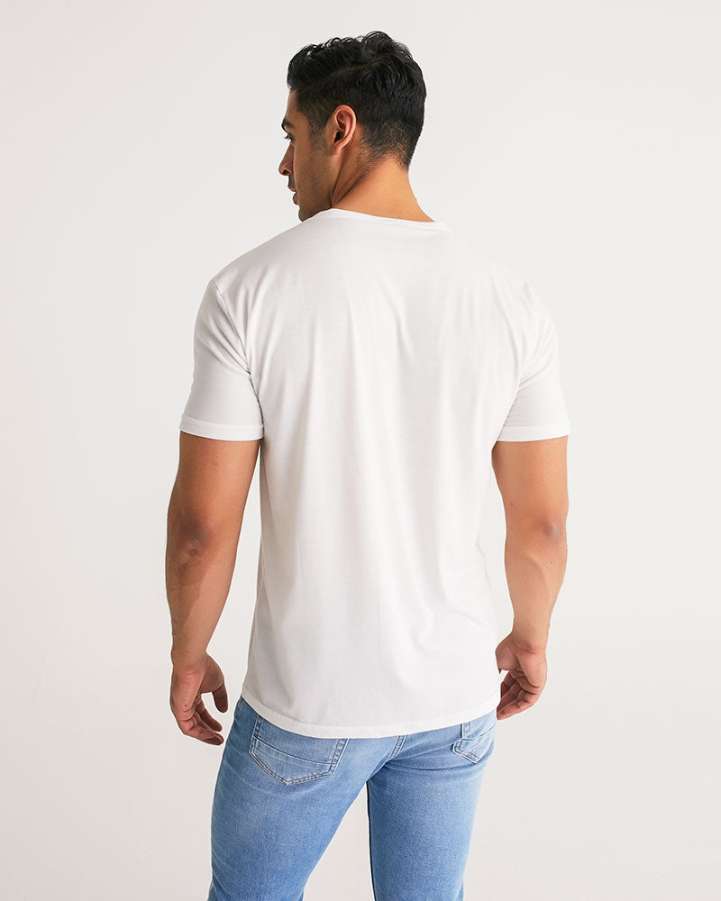Exclusive Kadobe Abstract Blue Boxes Logo Short Sleeve Crew Neck T Shirt
