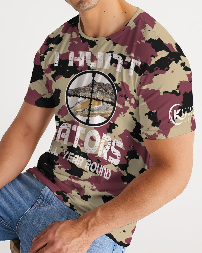 Kadobe I Hunt Gators Crew Neck Short Sleeve T Shirt