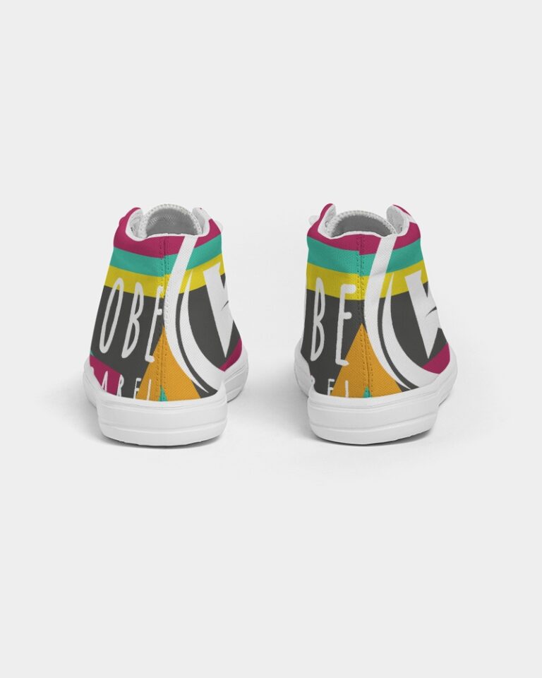 Exclusive Kadobe Modern Stripe Concept 2.0 Logo Kids High Top Canvas Shoe