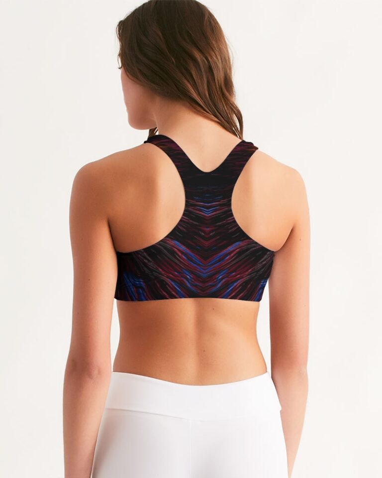 Kadobe Women Polychromatic Plumes Seamless Sports Bra