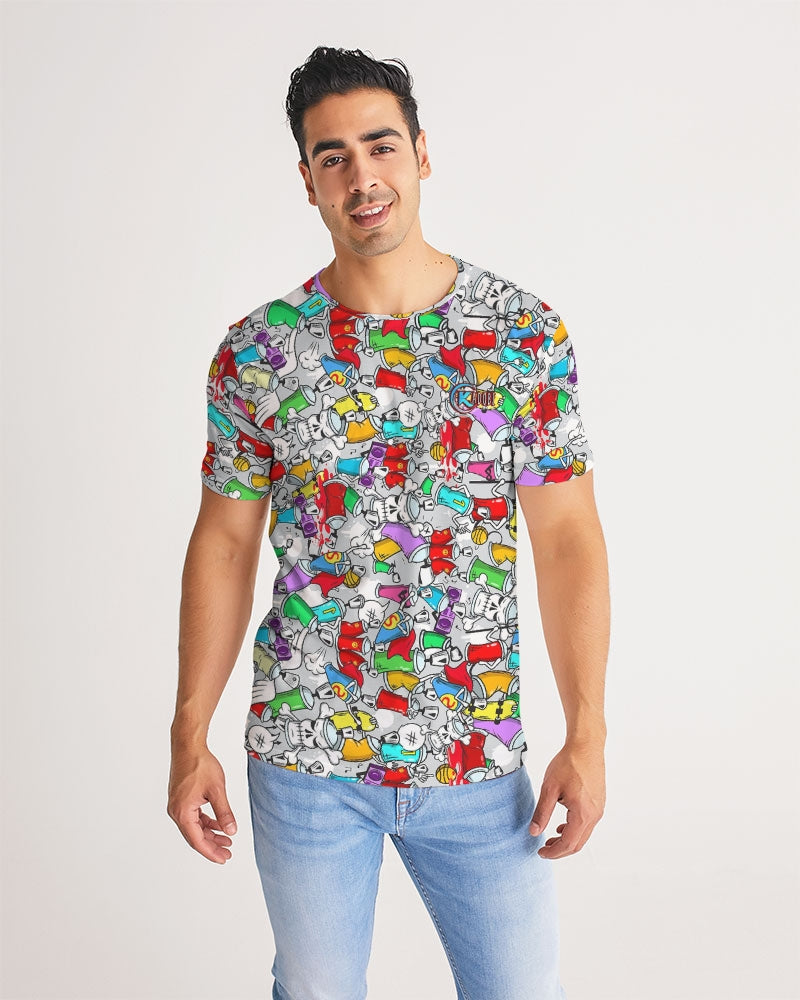 Kadobe Street Skull Graffiti Men’s Short Sleeve Crew Neck T-Shirt