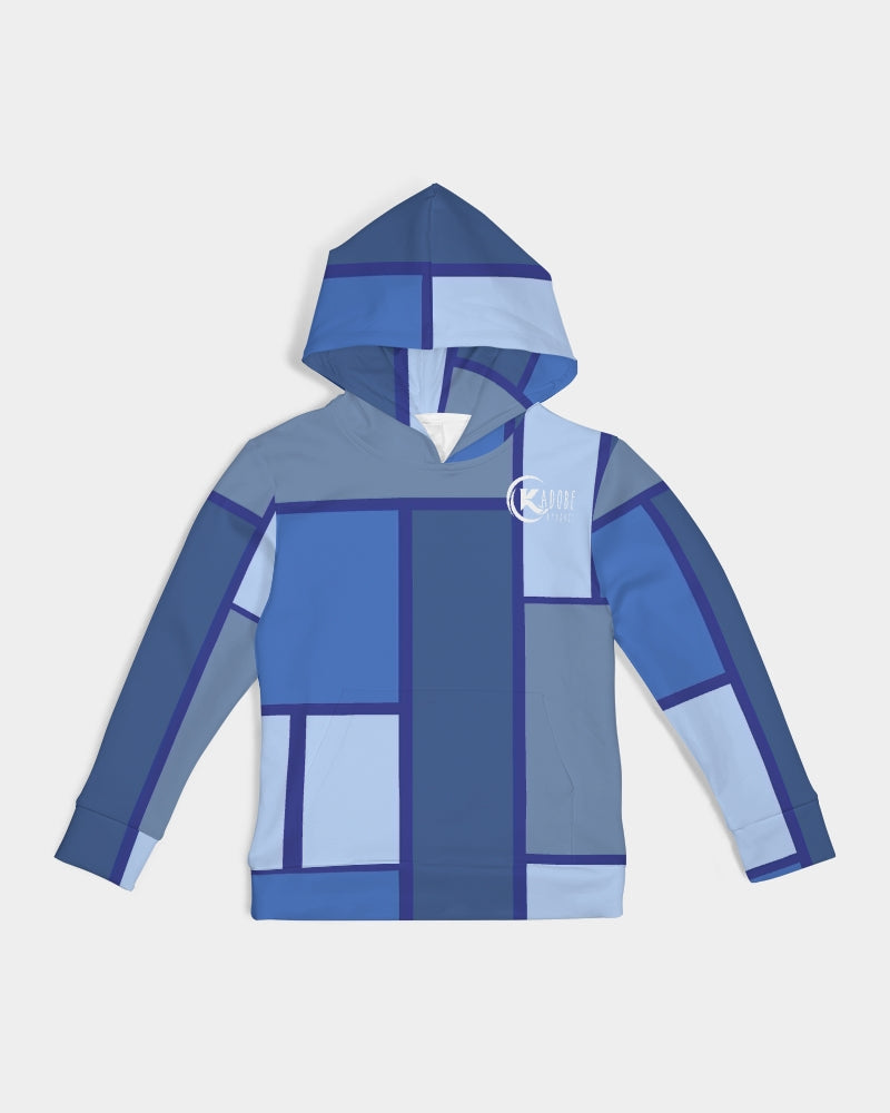 Exclusive Kadobe Abstract Blue Boxes Kids Hoodie