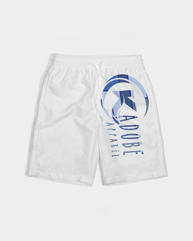 Exclusive Kadobe Abstract Blue Boxes Logo Boys Swim Trunk