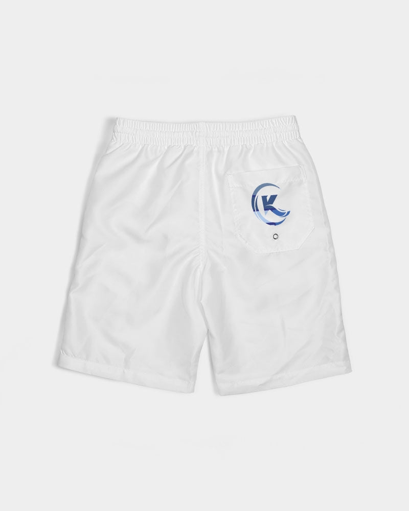 Exclusive Kadobe Abstract Blue Boxes Logo Boys Swim Trunk