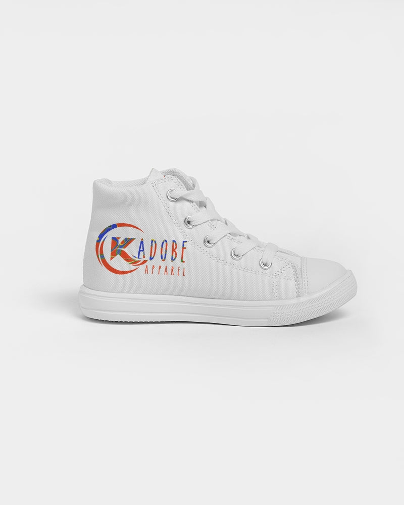 Exclusive Kadobe Orange Frenzy Logo Kids High-Top Canvas Shoe