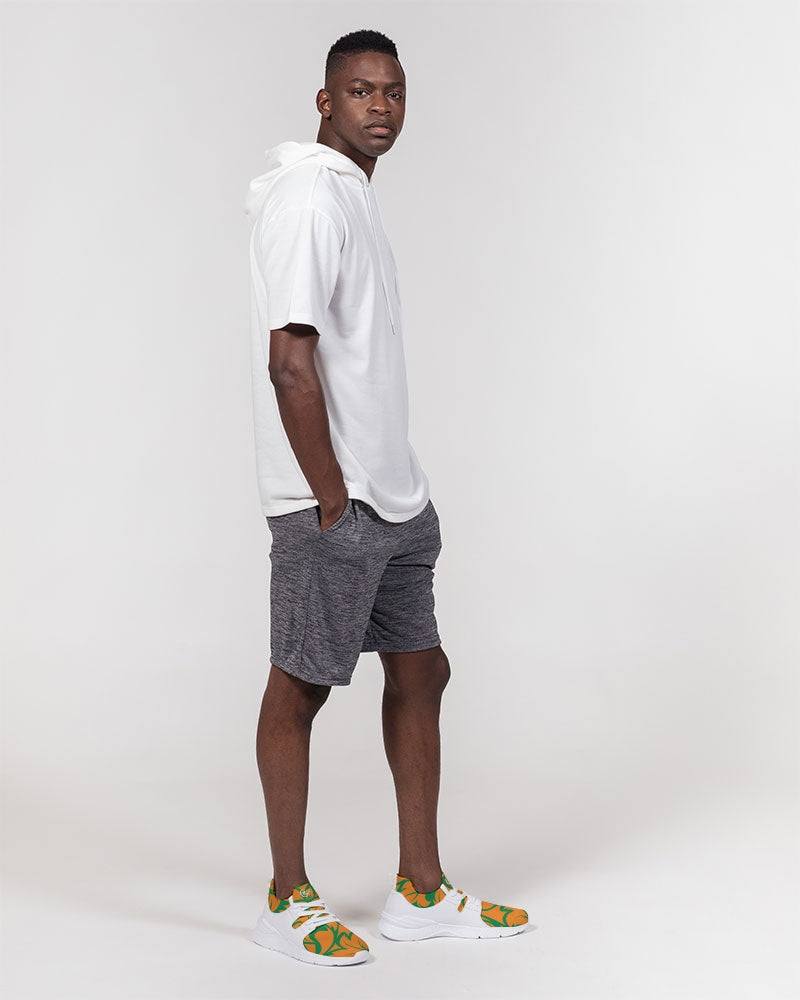 Kadobe Orange & Green Jungle Blaze Men Two Tone Sneaker