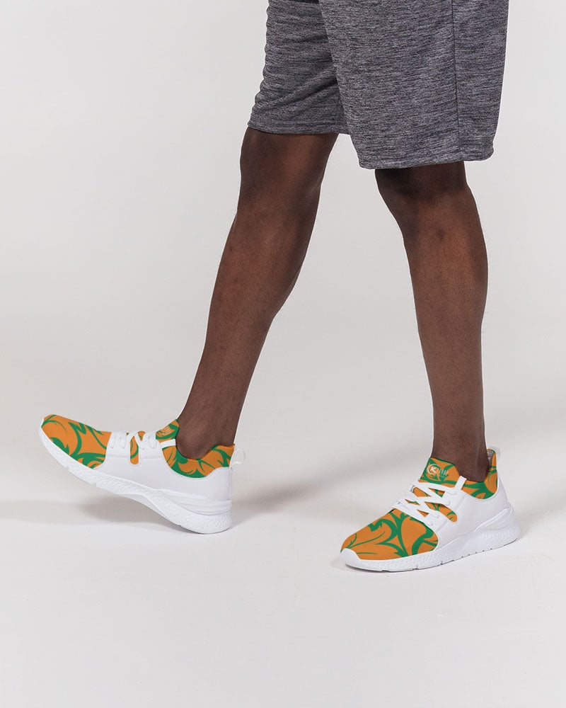 Kadobe Orange & Green Jungle Blaze Men Two Tone Sneaker