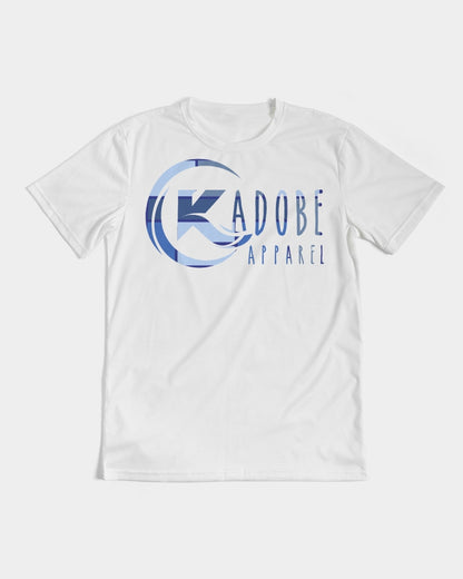 Exclusive Kadobe Abstract Blue Boxes Logo Short Sleeve Crew Neck T Shirt