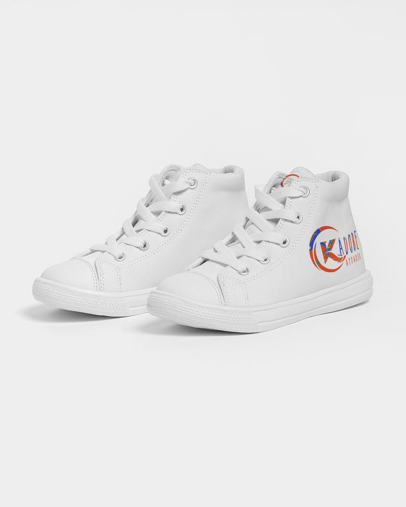 Exclusive Kadobe Orange Frenzy Logo Kids High-Top Canvas Shoe