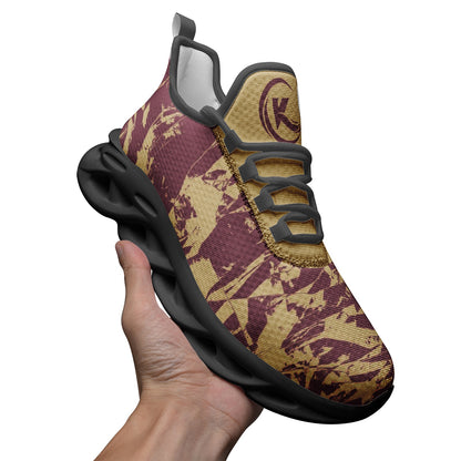 Kadobe Morpheus Garnet/Gold Unisex Bounce Mesh Knit Sneakers