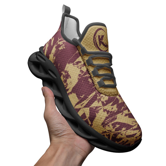 Kadobe Morpheus Garnet/Gold Unisex Bounce Mesh Knit Sneakers