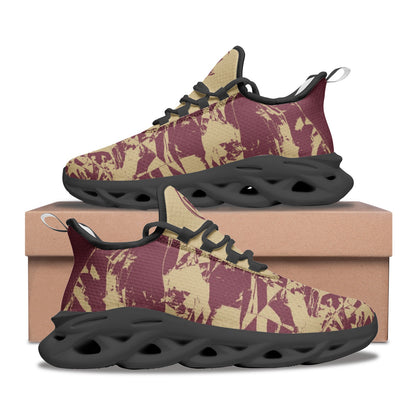 Kadobe Morpheus Garnet/Gold Unisex Bounce Mesh Knit Sneakers
