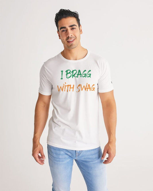 Kadobe I Bragg With Swag White Crew Neck Short Sleeve T Shirt