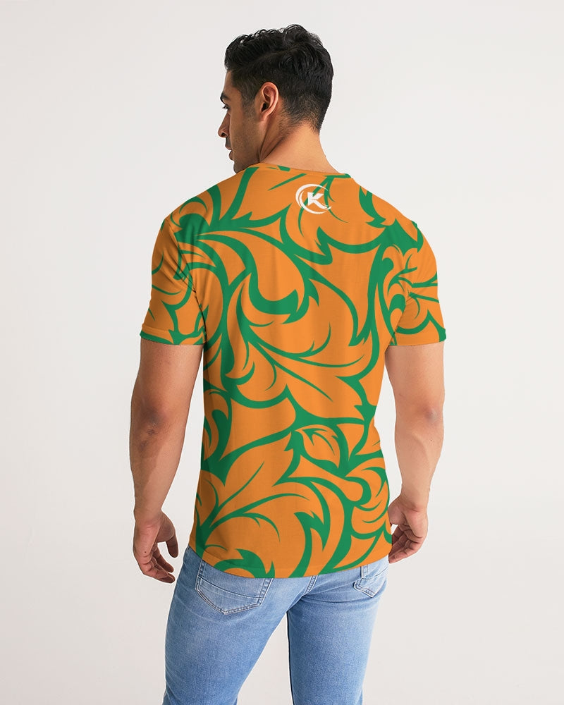 Exclusive Kadobe Orange & Green Jungle Blaze Short Sleeve Crew Neck T Shirt