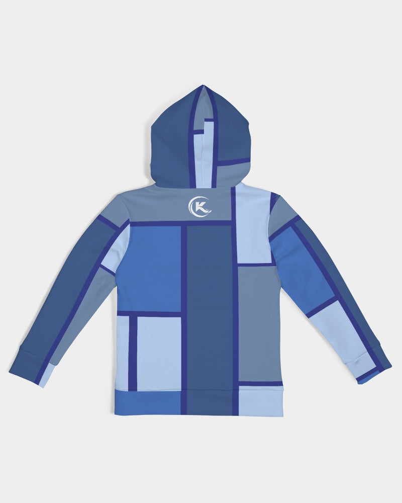 Exclusive Kadobe Abstract Blue Boxes Kids Hoodie