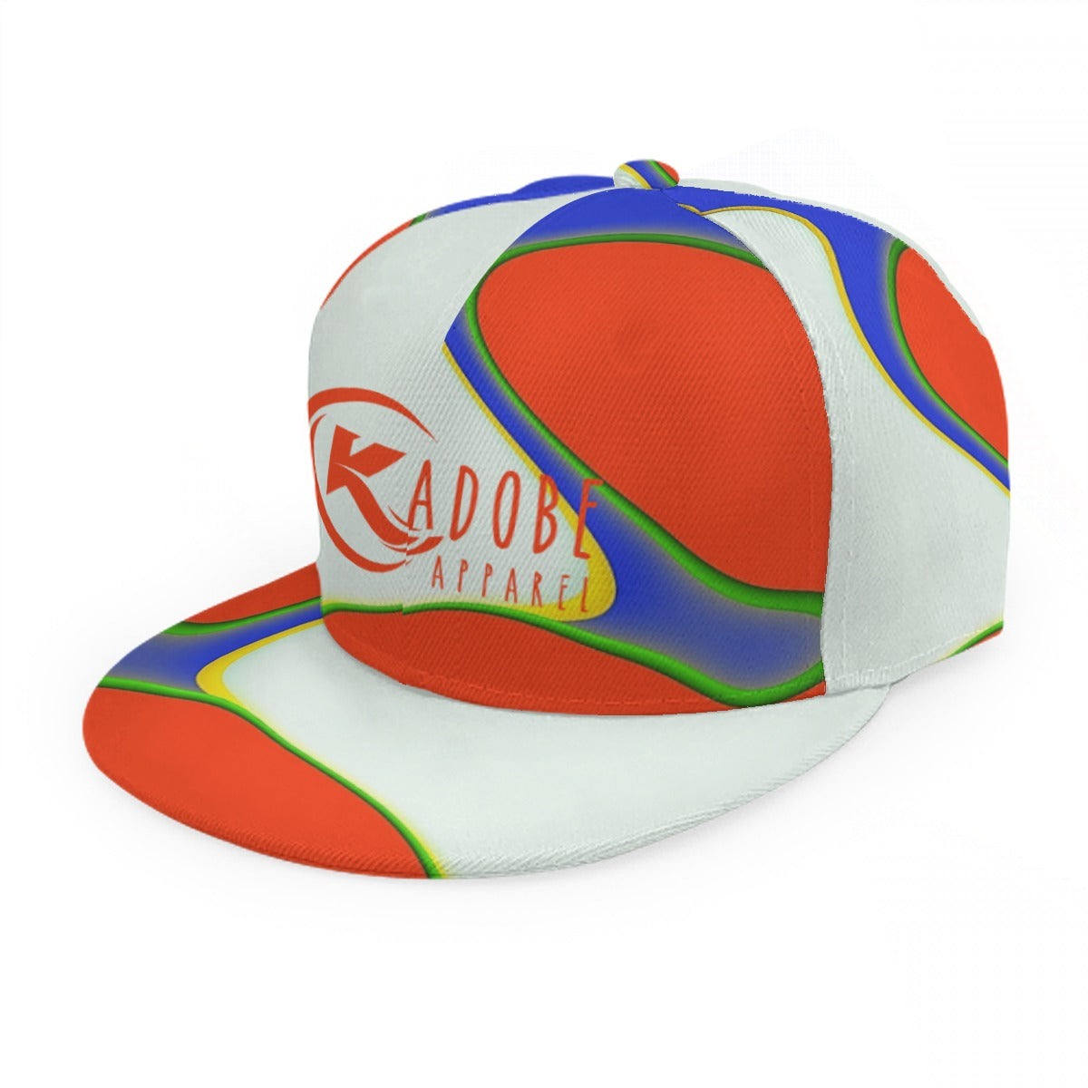 Exclusive Kadobe Orange Frenzy Baseball Cap With Flat Brim