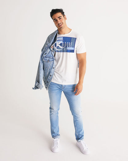 Exclusive Kadobe 2.0 Abstract Blue Boxes Logo Short Sleeve Crew Neck T Shirt