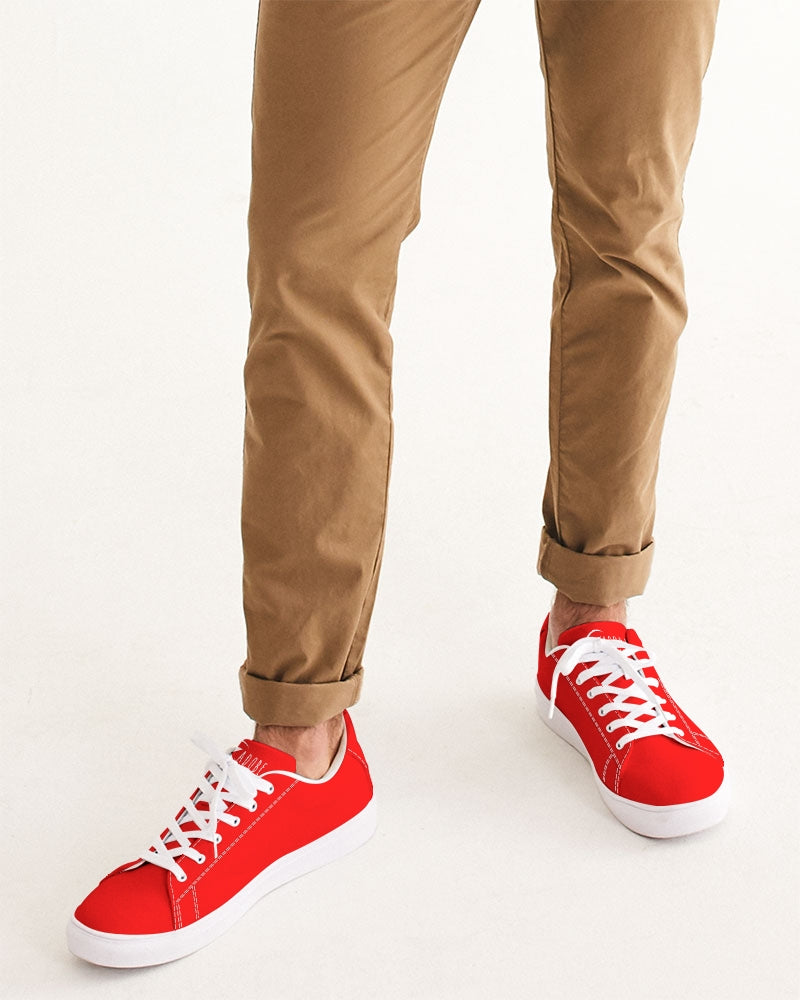 Kadobe Classic Red Men’s Faux-Leather Sneaker