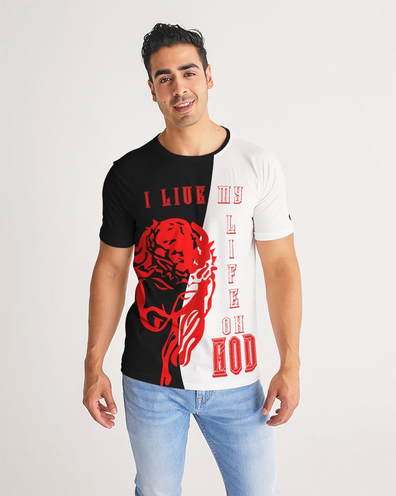 Kadobe I Live My Life On God Crew Neck Short Sleeve T Shirt