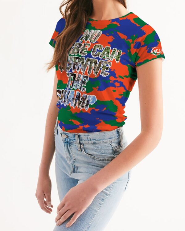 Kadobe Women No Tribe Can Survive Crew Neck Short Sleeve T Shirt